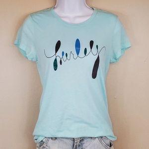 Hurley Juniors Aqua Thin Cap Sleeve T-Shirt